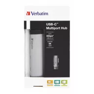 USB elosztó-HUB, USB-C/USB 3.0/HDMI, VERBATIM