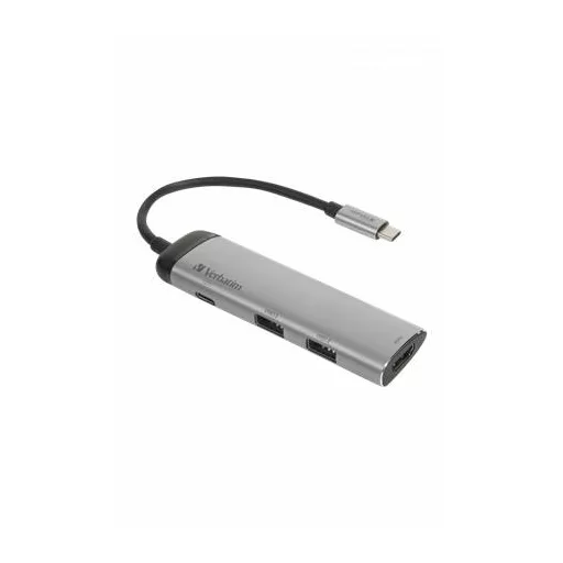 USB elosztó-HUB, USB-C/USB 3.0/HDMI, VERBATIM