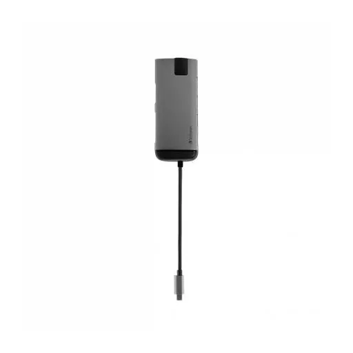 USB elosztó-HUB, USB-C/USB 3.0/HDMI/Ethernet/SD/microSD, VERBATIM