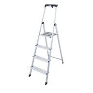   Állólétra, 4 lépcsőfokos, alumínium, KRAUSE "Safety"