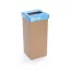 Szelektív hulladékgyűjtő, újrahasznosított, 50 l, RECOBIN "Office", kék