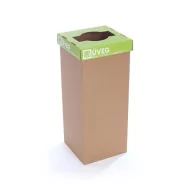  Szelektív hulladékgyűjtő, újrahasznosított, 50 l, RECOBIN "Office", zöld