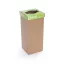 Szelektív hulladékgyűjtő, újrahasznosított, 50 l, RECOBIN "Office", zöld