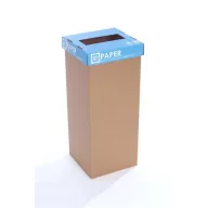   Szelektív hulladékgyűjtő, újrahasznosított, angol felirat, 50 l, RECOBIN "Office", kék