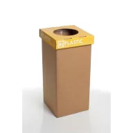   Szelektív hulladékgyűjtő, újrahasznosított, angol felirat, 20 l, RECOBIN "Mini", sárga