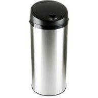   Szenzoros szemetes, rozsdamentes acél, kör alakú, 30 l, ezüst-fekete