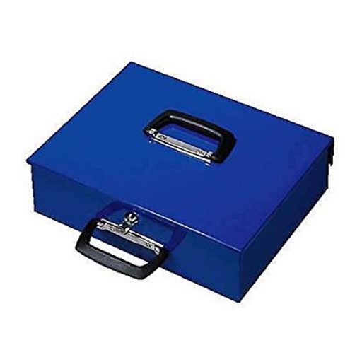 Pénzkazetta, Euro bankjegyekhez és érmékhez, 35,5x27,5x10 cm, WEDO "UNIVERSA", kék