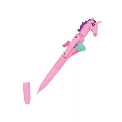 Unikornis golyóstoll, 1 mm, LED fénnyel, WEDO "Lucky Punch", kék