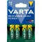 Tölthető elem, AA ceruza, 4x2600 mAh, előtöltött, VARTA "Power"