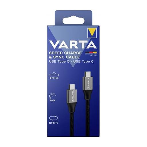 USB kábel, USB-C – USB-C, 2m, VARTA