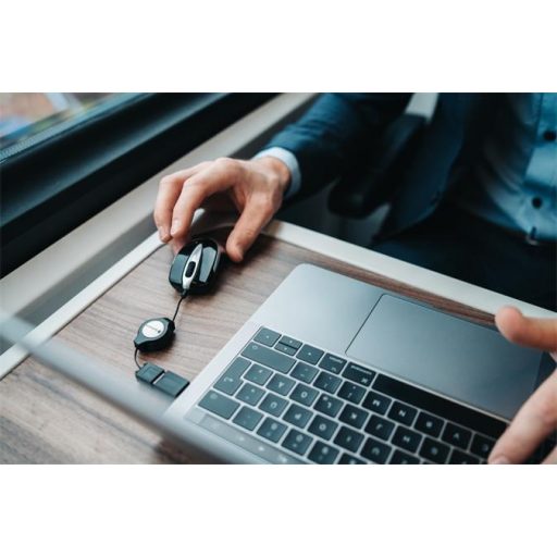 Egér, vezetékes, optikai, kisméret, USB, VERBATIM "Go Mini", ezüst-fekete