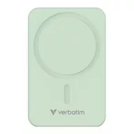   Power bank, külső akkumulátor, mágneses, 20.000mAh, kitámasztó, VERBATIM "Charge n Go Essentials", zöld