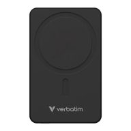   Power bank, külső akkumulátor, vezeték nélküli, 10.000mAh, VERBATIM "Charge n Go Essentials", fekete