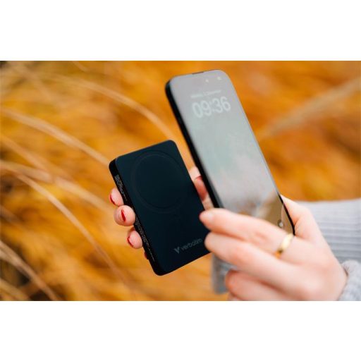 Power bank, külső akkumulátor, vezeték nélküli, 10.000mAh, VERBATIM "Charge n Go Essentials", fekete