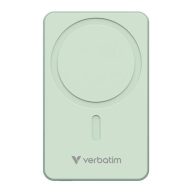   Power bank, külső akkumulátor, vezeték nélküli, 10.000mAh, VERBATIM "Charge n Go Essentials", zöld
