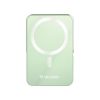 Power bank, külső akkumulátor, mágneses (vezeték nélküli), 10.000mAh, kitámasztó, VERBATIM "Charge n Go", zöld