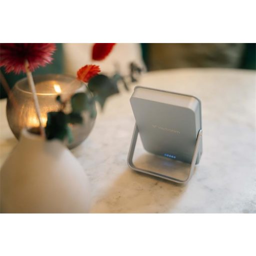 Power bank, külső akkumulátor, mágneses (vezeték nélküli), 10.000mAh, kitámasztó, VERBATIM "Charge n Go", kék