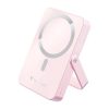 Power bank, külső akkumulátor, mágneses (vezeték nélküli), 10.000mAh, kitámasztó, VERBATIM "Charge n Go", rózsaszín