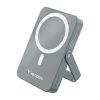 Power bank, külső akkumulátor, mágneses (vezeték nélküli), 10.000mAh, kitámasztó, VERBATIM "Charge n Go", szürke
