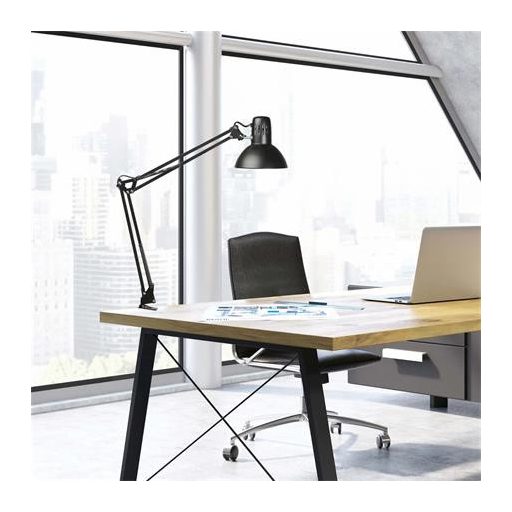 Asztali lámpa, energiatakarékos, felfogatható, MAUL "Study", fekete