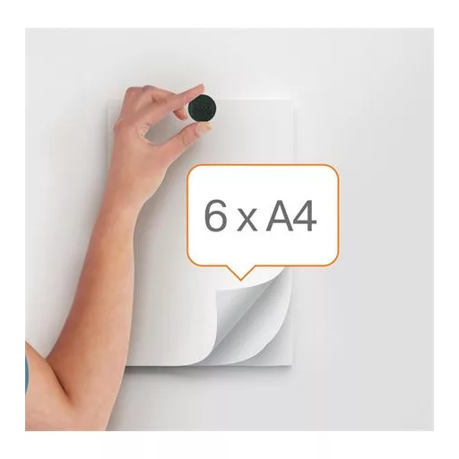 Korong mágnes, fehértáblához, 30 mm, 4 db, NOBO, fekete