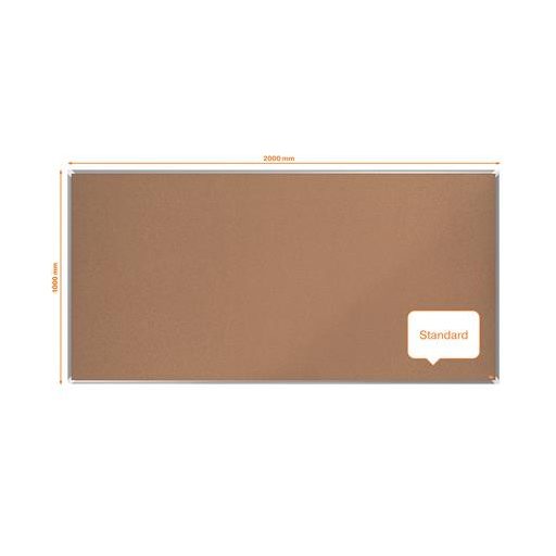 Parafatábla, 200x100 cm, alumínium keret, NOBO "Premium Plus"