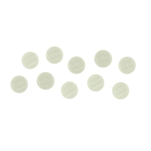 Mágneskorong, erős, 38 mm, 10 db, NOBO, fehér