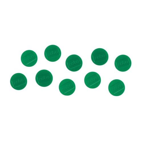 Mágneskorong, erős, 38 mm, 10 db, NOBO, zöld