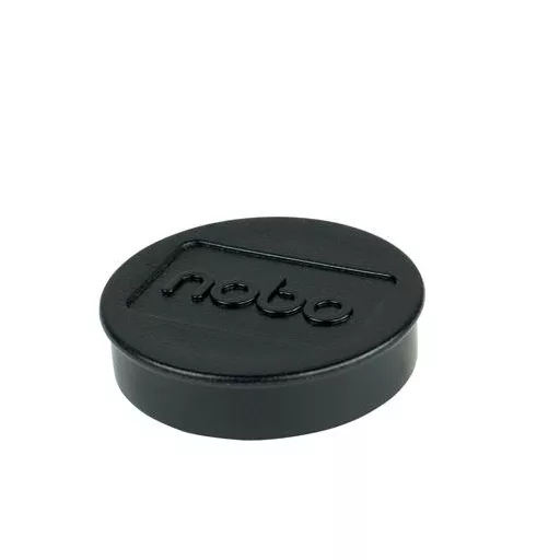 Korong mágnes, fehértáblához, 38 mm, 4 db, NOBO, fekete