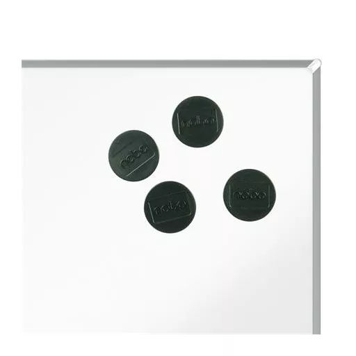 Korong mágnes, fehértáblához, 38 mm, 4 db, NOBO, fekete