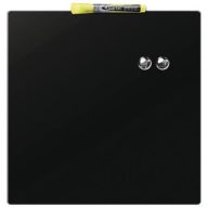   Üzenőtábla, mágneses, írható, fekete, 36x36 cm, NOBO/REXEL