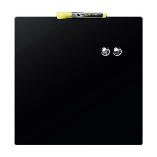 Üzenőtábla, mágneses, írható, fekete, 36x36 cm, NOBO/REXEL