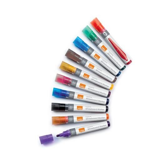 Táblamarker, folyékonytintás, kúpos, 1-3 mm, NOBO, vegyes színek