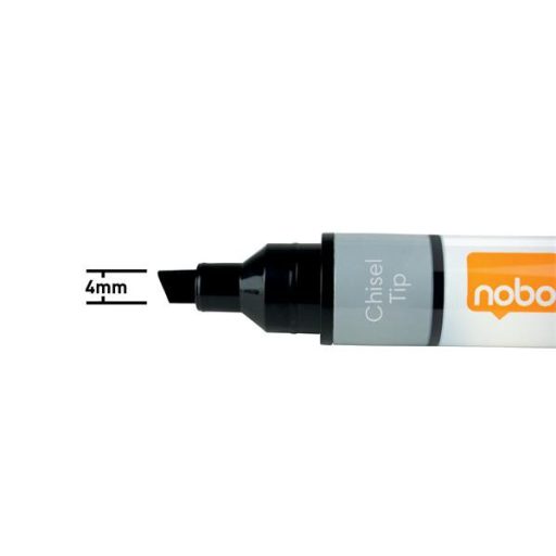 Táblamarker, vágott hegyű, 4 mm, NOBO, 4 különböző szín