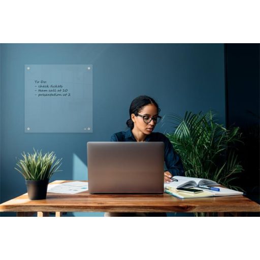 Emlékeztetőtábla, akril, fali, 30x30 cm, NOBO "Home", átlátszó