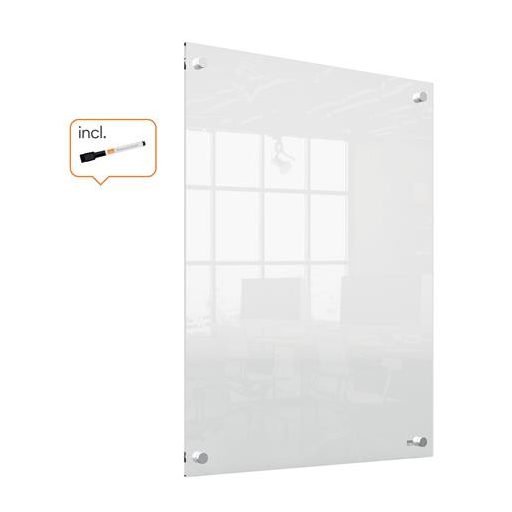 Emlékeztetőtábla, akril, fali, 60x45 cm, NOBO "Home", átlátszó