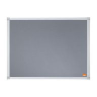   Üzenőtábla, alumínium keret, 60x45 cm, NOBO "Essentials", szürke