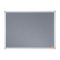 Üzenőtábla, alumínium keret, 60x45 cm, NOBO "Essentials", szürke