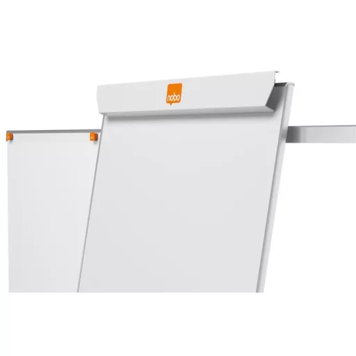 Flipchart tábla, mágneses felület, 2 db segédkarral, NOBO "Essentials", fehér