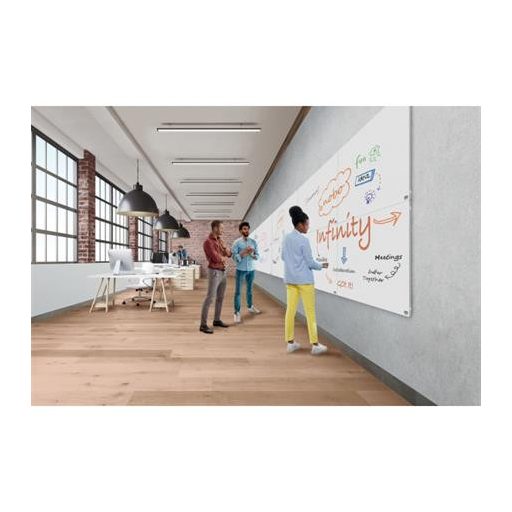 Fehértábla, mágneses, 90x60 cm, keret nélkül, NOBO "Infinity"