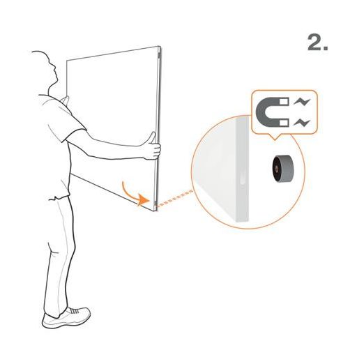 Fehértábla, mágneses, 120x90 cm, keret nélkül, NOBO "Infinity"
