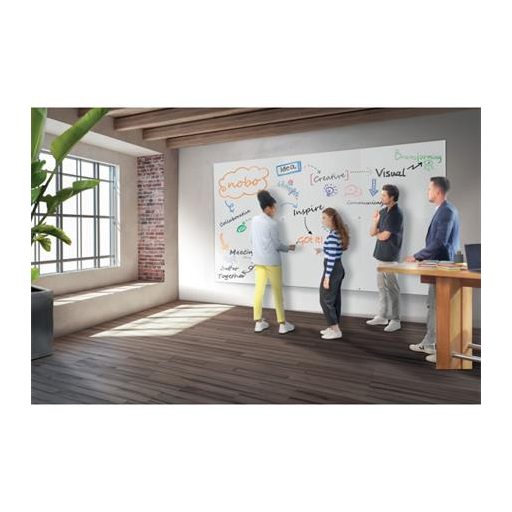 Fehértábla, mágneses, 120x90 cm, keret nélkül, NOBO "Infinity"