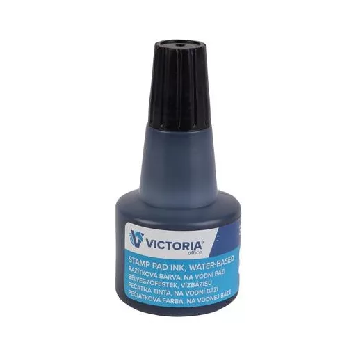 Bélyegzőfesték, 30 ml, VICTORIA OFFICE, fekete