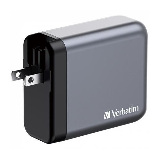 Hálózati töltő, 2xUSB-C PD (140W), USB-C PD (20W), USB-A QC 3.0, EU/UK/US, GaN, VERBATIM