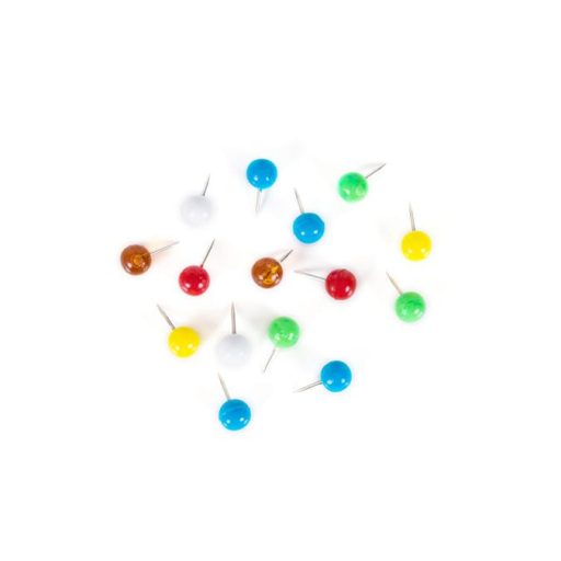 Térképtű, gömbfejű, 200 db, vegyes színű