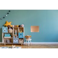   Parafatábla, kétoldalas (parafa/parafa), 30x40 cm, fa keret, VICTORIA VISUAL