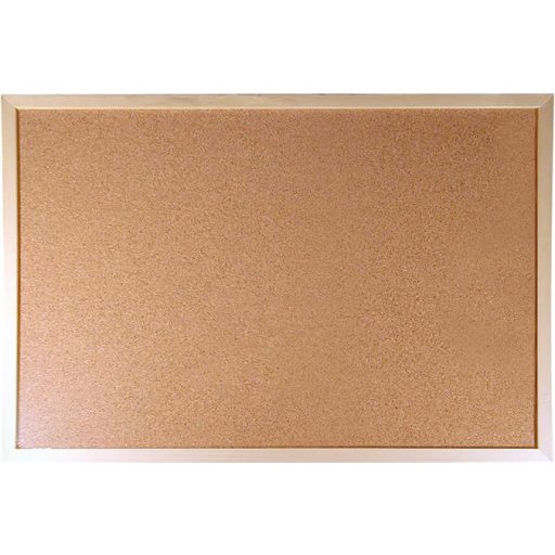 Parafatábla, kétoldalas (parafa/parafa), 40x60 cm, fa keret, VICTORIA VISUAL