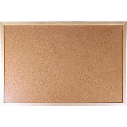 Parafatábla, kétoldalas (parafa/parafa), 60x90 cm, fa keret, VICTORIA VISUAL