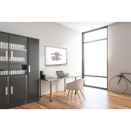   Fehértábla, mágneses, 100x150 cm, alumínium keret, VICTORIA VISUAL